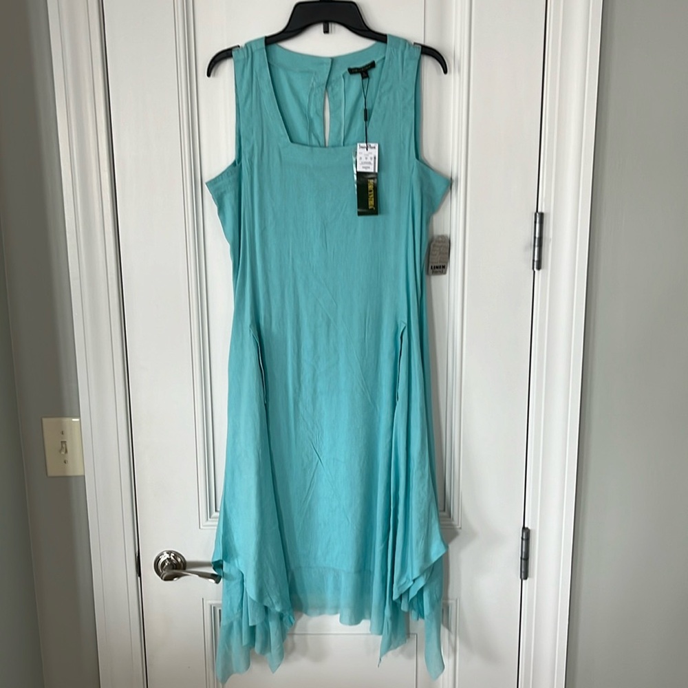 FORCYNTHIA SIZE L TURQUOISE SUNDRESS